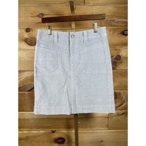 Athleta Women's Corduroy Skirt Light Gray Size 4